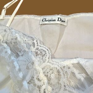 Vintage Dior White Lace Slip / Chemise • Pristine Condition • Likely 1970’s/80’s